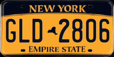 NY license plate GLD2806