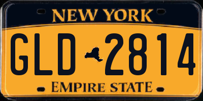 NY license plate GLD2814