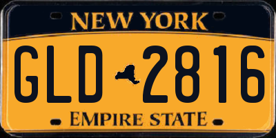 NY license plate GLD2816
