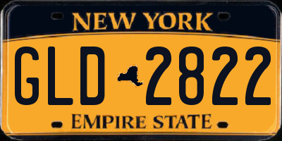 NY license plate GLD2822