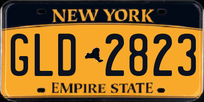 NY license plate GLD2823