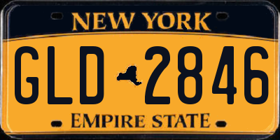 NY license plate GLD2846
