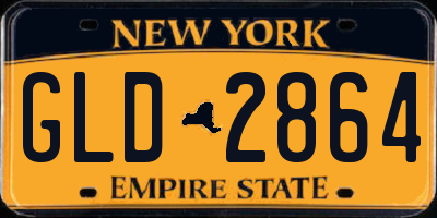 NY license plate GLD2864