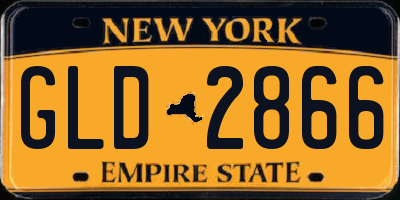 NY license plate GLD2866