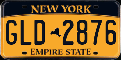 NY license plate GLD2876