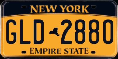 NY license plate GLD2880