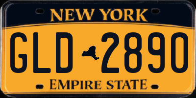 NY license plate GLD2890