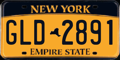 NY license plate GLD2891