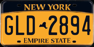 NY license plate GLD2894