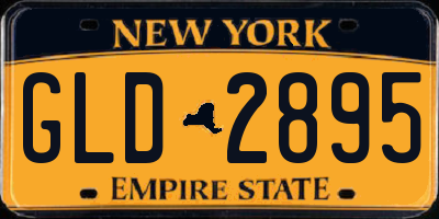 NY license plate GLD2895