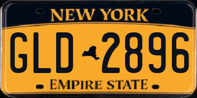 NY license plate GLD2896