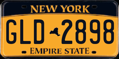 NY license plate GLD2898