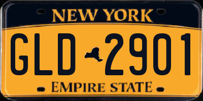 NY license plate GLD2901