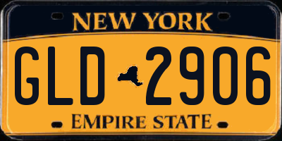 NY license plate GLD2906