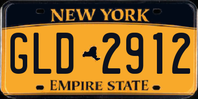 NY license plate GLD2912