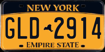 NY license plate GLD2914