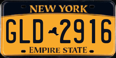 NY license plate GLD2916