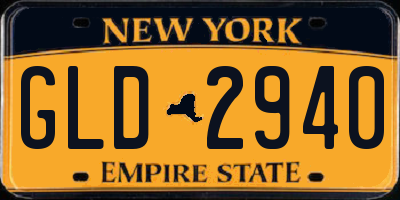 NY license plate GLD2940