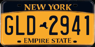 NY license plate GLD2941