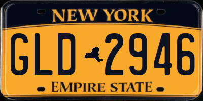 NY license plate GLD2946