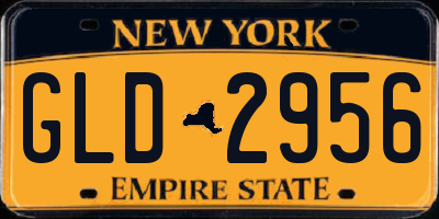 NY license plate GLD2956