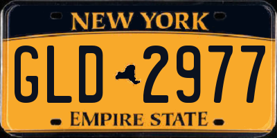 NY license plate GLD2977