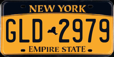 NY license plate GLD2979