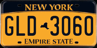 NY license plate GLD3060