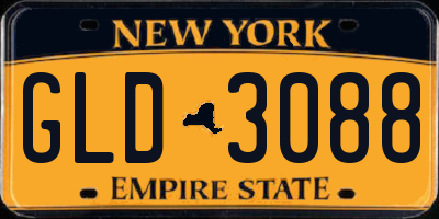 NY license plate GLD3088