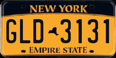 NY license plate GLD3131