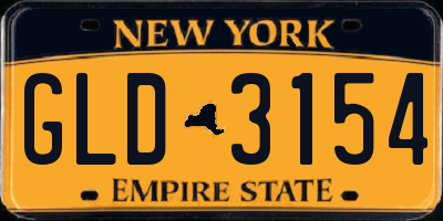NY license plate GLD3154