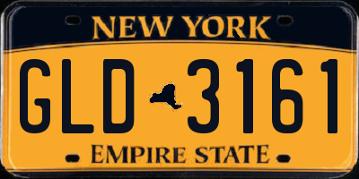 NY license plate GLD3161