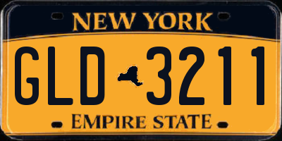 NY license plate GLD3211