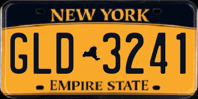 NY license plate GLD3241