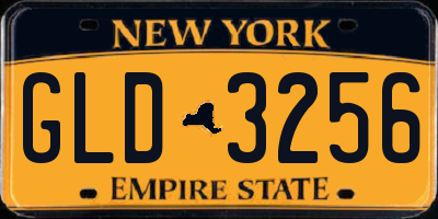 NY license plate GLD3256