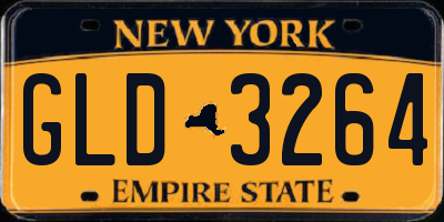 NY license plate GLD3264