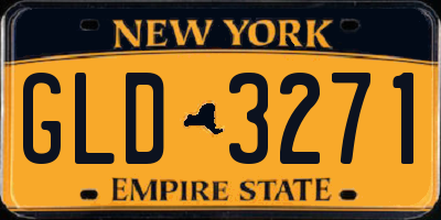 NY license plate GLD3271