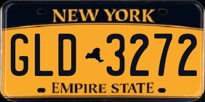 NY license plate GLD3272