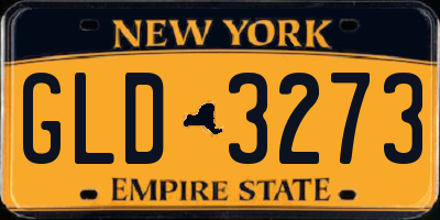 NY license plate GLD3273