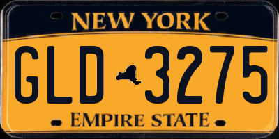 NY license plate GLD3275