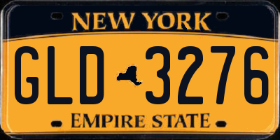 NY license plate GLD3276