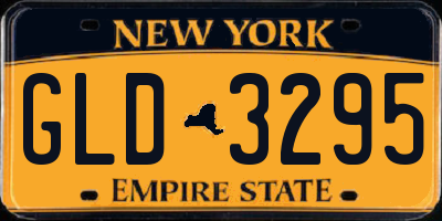 NY license plate GLD3295