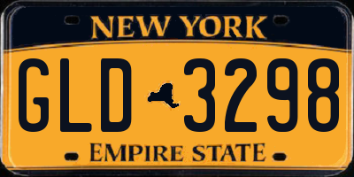 NY license plate GLD3298