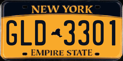 NY license plate GLD3301