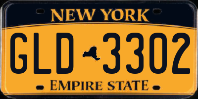 NY license plate GLD3302