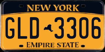 NY license plate GLD3306