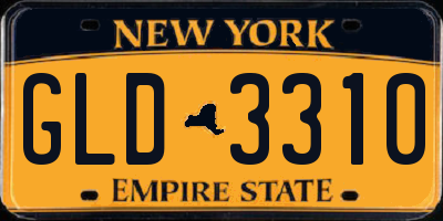 NY license plate GLD3310