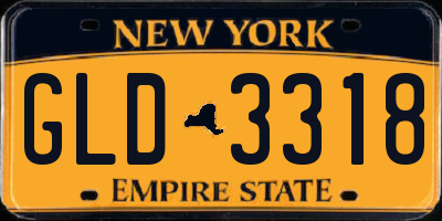 NY license plate GLD3318