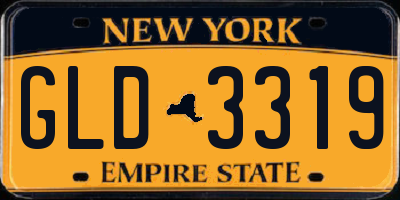 NY license plate GLD3319