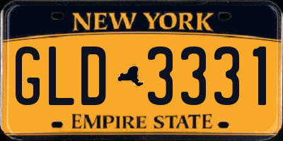 NY license plate GLD3331